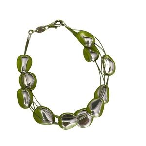 925 Sterling Silver Asymmetrical Bead Bracelet
